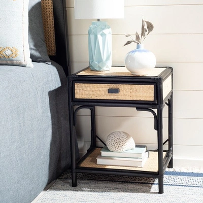 Safavieh Bali 1 Drawer 1 Shelf Nightstand In Black
