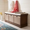 Safavieh Landers 3 Drawer With Cushion Storage Bench In Brown