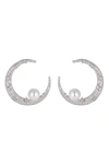 Eye Candy La The Luxe Collection Cz Muna Earrings In Silver