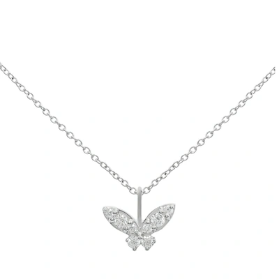 Diana M. Diamond Necklace In Silver