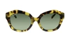 Ferragamo Sf868sa 215 Rectangle Sunglasses In Green