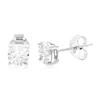 VIR JEWELS 1/12 CTTW 14 STONES ROUND LAB GROWN DIAMOND STUDS EARRINGS .925 STERLING SILVER PRONG SET 1/5 INCH