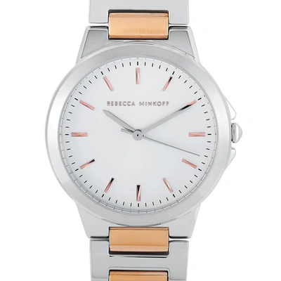 Rebecca Minkoff Cali Two-tone Watch 2200324 In Two Tone  / Gold Tone / Rose / Rose Gold Tone / Silver / White