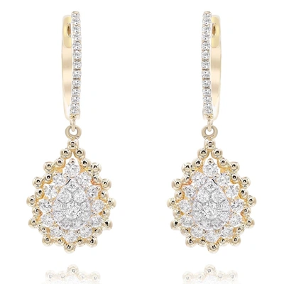 Diana M. Diamond Earrings In Gold