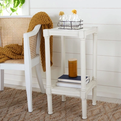 Safavieh Couture Rafiki Square Accent Table In White