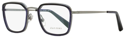 Alain Mikli Men's Beaucarre Eyeglasses A02028 003 Blue Pointille/ruthenium 50mm