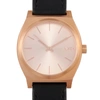 NIXON TIME TELLER LEATHER ALL ROSE GOLD 37 MM STAINLESS STEEL LADIES WATCH A045 1932