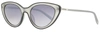 GUESS WOMEN'S CATEYE SUNGLASSES GU3061 20C FROSTED TRANSPARENT GRAY 54MM