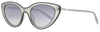Guess Women's Cateye Sunglasses Gu3061 20c Frosted Transparent Gray 54mm In Multi