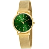 Christian Van Sant Women's Paradigm Green Dial Watch In Beige