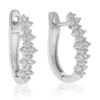 Vir Jewels 1/2 Cttw Round Cut Lab Grown Diamond Hoop Earrings In .925 Sterling Silver Prong Set 2/3 Inch In Silver