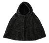 DOLCE & GABBANA Dolce & Gabbana Tweet Wool Shoulder Hat Hooded Women's Scarf