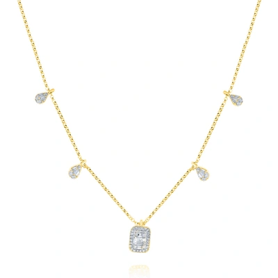 Diana M. Diamond Necklace In Gold