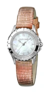 Roberto Cavalli By Franck Muller Roberto Cavalli Women's White Mother Of Pearl Dial Pink Leather Watch In Multi
