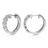 Vir Jewels 1 Cttw Round Lab Grown Diamond Hoop Earrings .925 Sterling Silver Channel Set 3/4 Inch In Silver