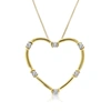 Vir Jewels 1/5 Cttw Diamond Heart Pendant Necklace 10k Yellow Gold With 18 Inch Chain In White