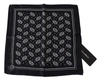 Dolce & Gabbana Black Patterned Square Scarf  Silk  Handkerchief In Black
