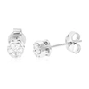 Vir Jewels 1/4 Cttw Round Lab Grown Diamond Studs Earrings .925 Sterling Silver Prong Set 2/5 Inch In Silver