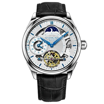 Stuhrling Original Presidia Automatic 42mm Skeleton In Silver