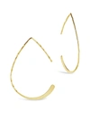 Sterling Forever Teardrop Threader Earrings In Gold