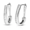 Vir Jewels 1/4 Cttw Round Lab Grown Diamond Hoop Earrings .925 Sterling Silver Channel Set 3/4 Inch In Silver