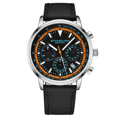 Stuhrling Original 3986l Quartz 44mm Chronograph In Silver