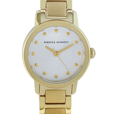 Rebecca Minkoff Bffl Gold-tone Watch 2200333 In Gold Tone / Silver / White