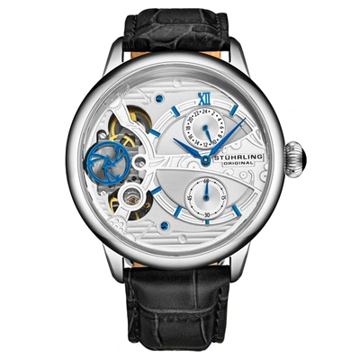 Stuhrling Original Vertex 947 45mm Skeleton In Silver