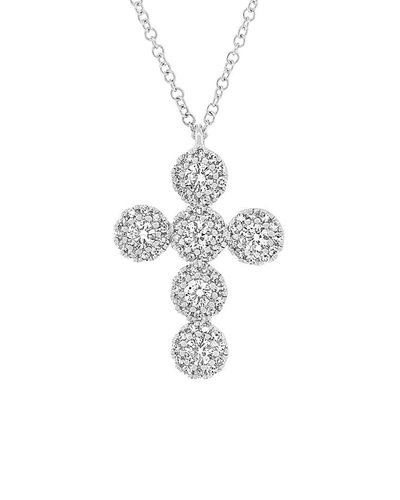 Diana M. Fine Jewelry 14k 0.25 Ct. Tw. Diamond Necklace In Silver