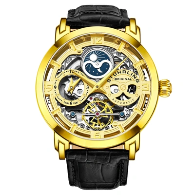 Stuhrling Original Anatol 3924 Automatic 47mm Skeleton In Gold