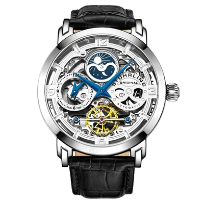 Stuhrling Original Anatol 3924 Automatic 47mm Skeleton In Silver