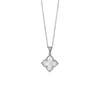 Adornia Flower Mother Of Pearl Necklace In Silver