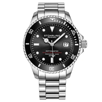 Stuhrling Original Depthmaster 883 Automatic 42mm Diver In Silver