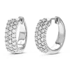 Vir Jewels 1 Cttw Round Cut Lab Grown Diamond .925 Sterling Silver Hoop Earringsprong Set 2/3 Inch In Silver