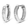 Vir Jewels 1/10 Cttw Lab Grown Diamond Hoop Earrings In .925 Sterling Silver Channel Set 2/5 Inch In Silver