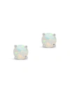Sterling Forever Sterling Silver Lab Created Opal Stud Earrings In Silver