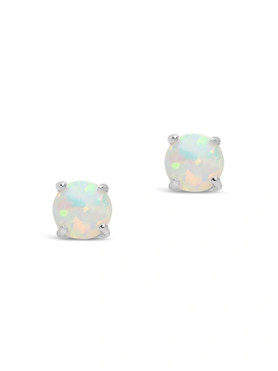 Sterling Forever Sterling Silver Lab Created Opal Stud Earrings