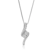 Vir Jewels 1/10 Cttw Lab Grown Round Diamond .925 Sterling Silver Pendant Necklace 1/4 Inch With 18 Inch Chain In Silver