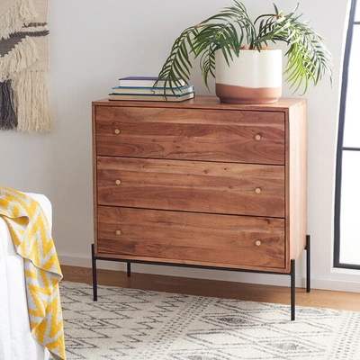 Safavieh Dowling 3-drawer Chest In Brown