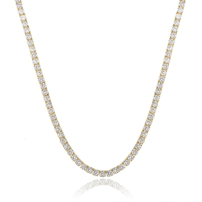 Stephen Oliver 18k Gold Cz Tennis Necklace