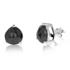 Vir Jewels 6.50 Cttw Pear Shape Black Diamond Stud Earrings .925 Sterling Silver Prong Set