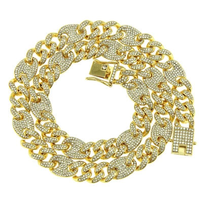 Stephen Oliver 18k Gold Figaro Link Cz Necklace