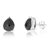 Vir Jewels 5.50 Cttw Pear Shape Black Diamond Stud Earrings .925 Sterling Silver Prong Set