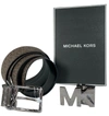 Michael Kors Men's Reversible Signature 4 In 1 Belt Box Set 36t8lbly7b In Brown