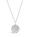 Sterling Forever Sterling Silver Hammered Disk Pendant