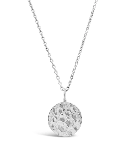 Sterling Forever Sterling Silver Hammered Disk Pendant