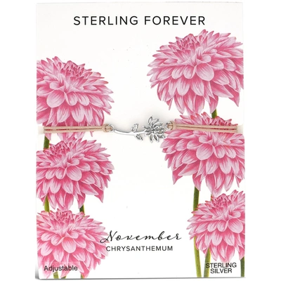 Sterling Forever Birth Flower Bolo Bracelet In Multi
