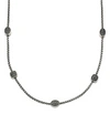 ALISA WOMEN'S STERLING SILVER & BLACK ENAMEL NECKLACE