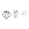 Vir Jewels 1/10 Cttw Round Lab Grown Diamond Stud Earring .925 Sterling Silver Prong Set 1/3 Inch In Silver