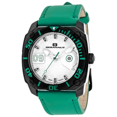 Oceanaut Men's Silver Dial Watch In Black / Green / Silver